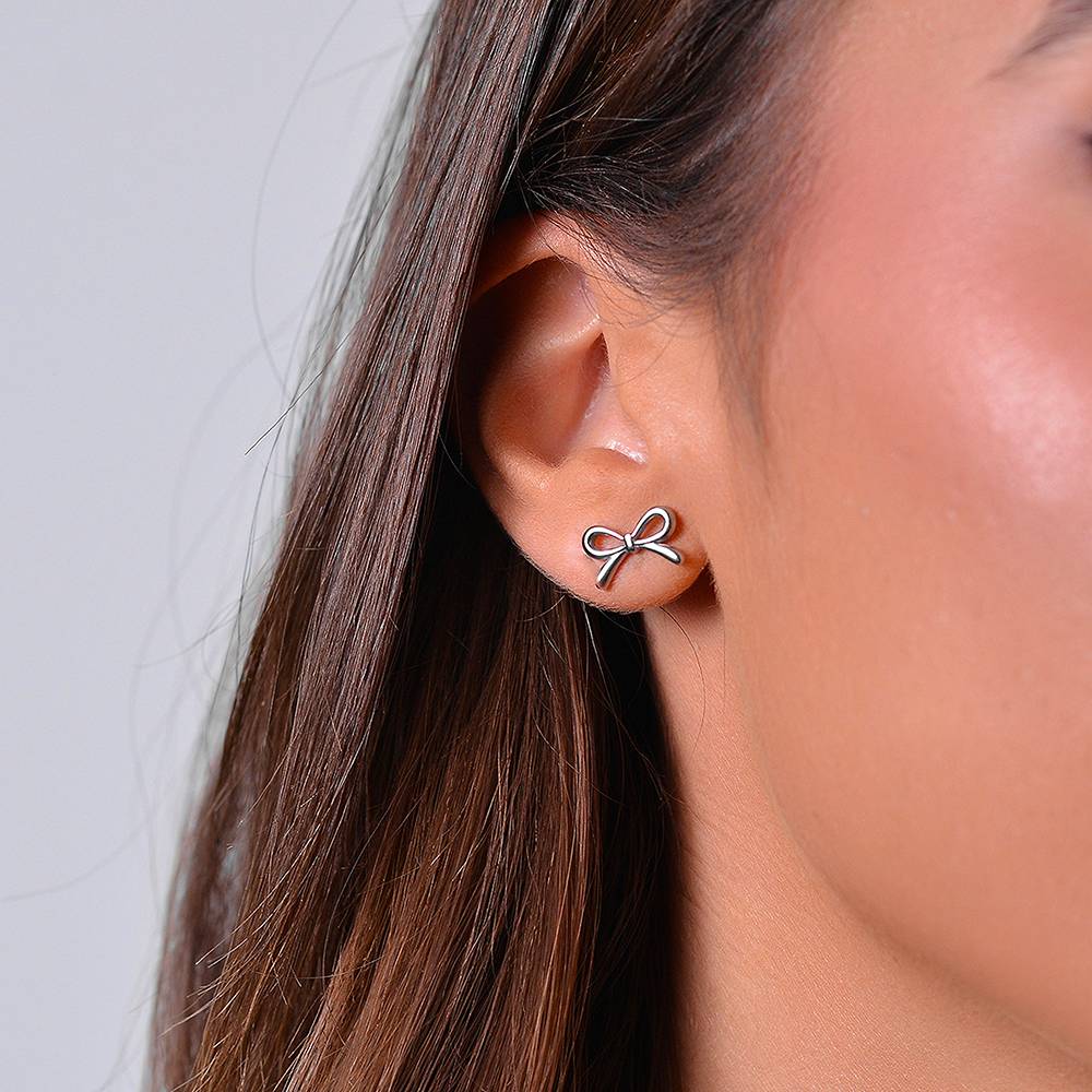 LUCA BARRA: orecchini donna in acciaio fiocco