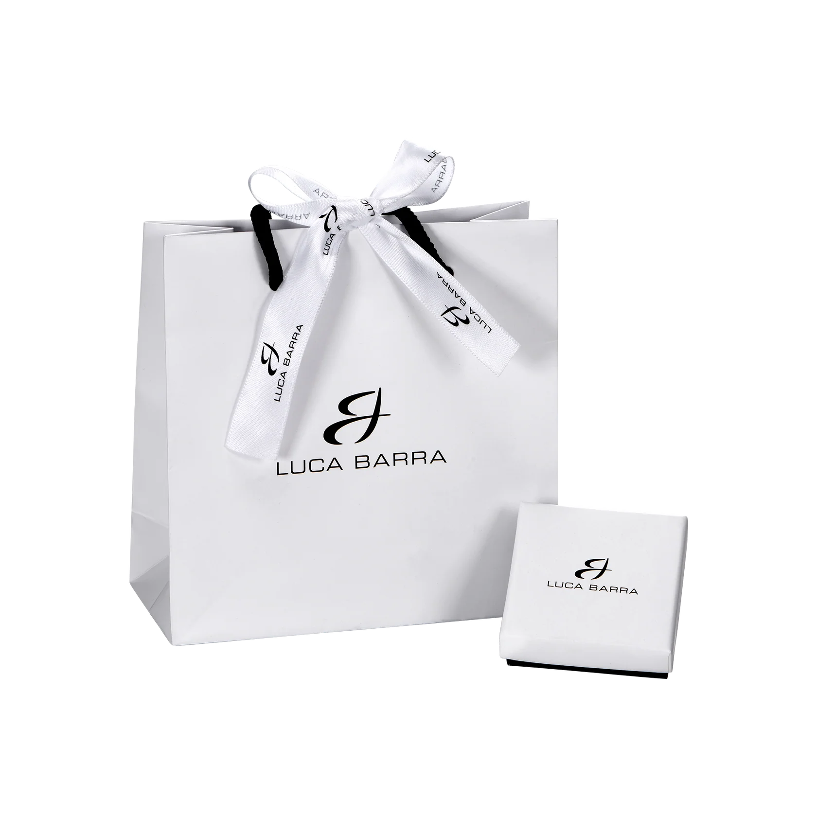 LUCA BARRA: orecchini donna in acciaio fiocco