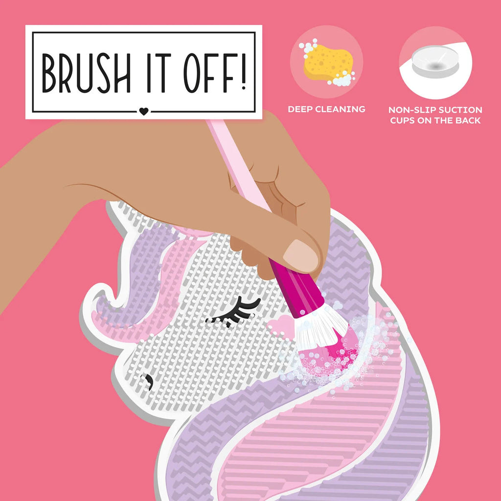 Legami Brush it Off! Unicorn – Tappetino Pulisci Pennelli da Trucco in Silicone