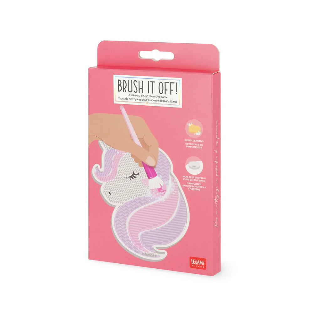 Legami Brush it Off! Unicorn – Tappetino Pulisci Pennelli da Trucco in Silicone