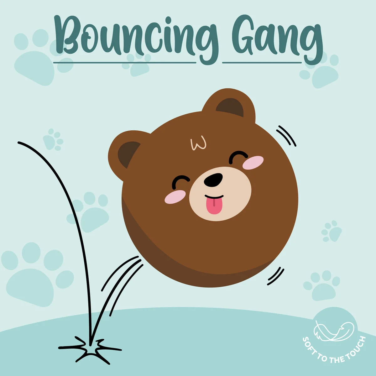 Legami Bouncing Gang Teddy Bear – Pallina Rimbalzante Soffice e Lavabile