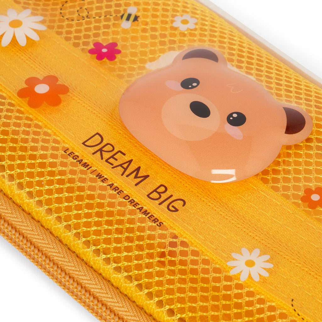 Astuccio Rigido Trasparente Legami Wonderwow Teddy Bear | Portapenne con Elastici