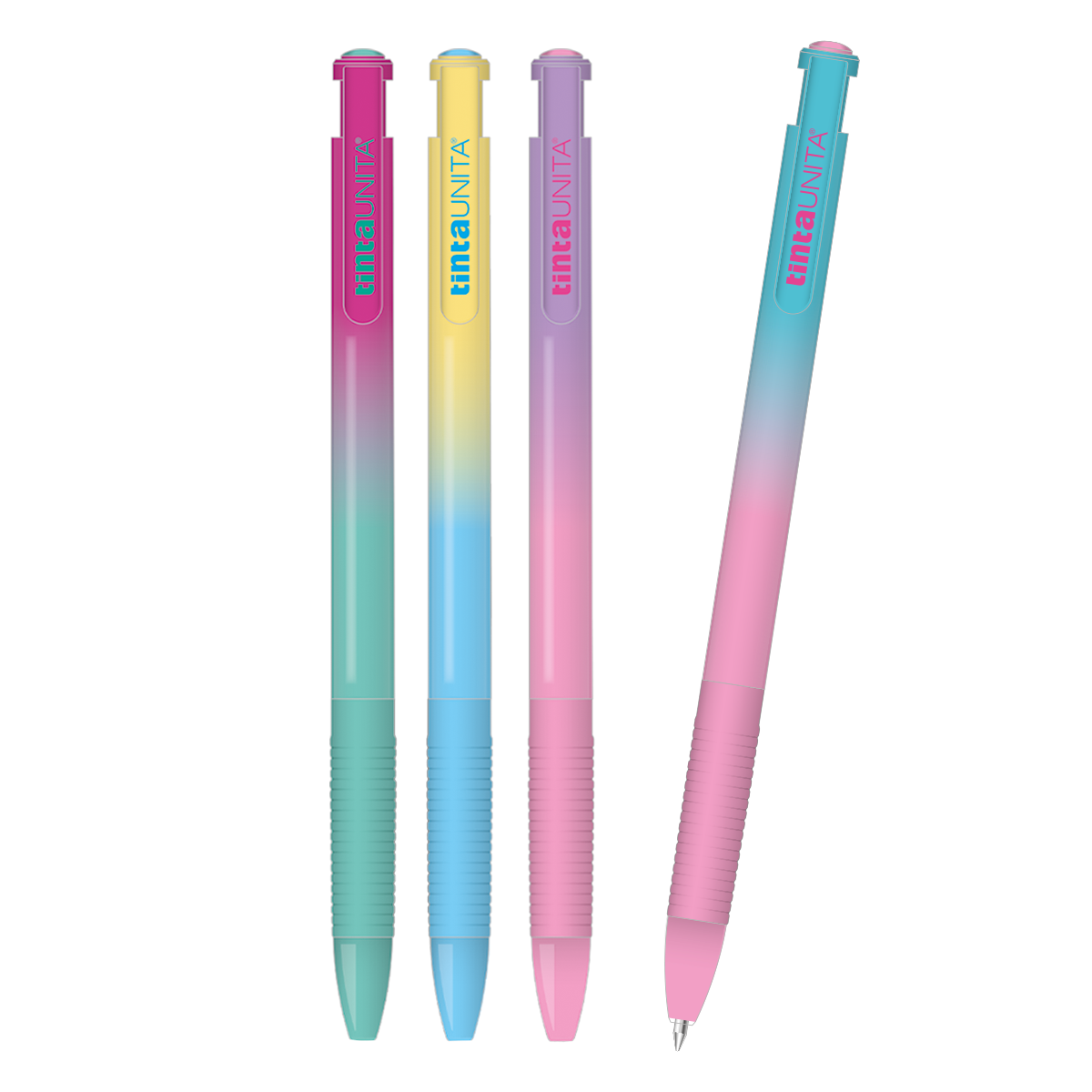 Penna Semi Gel Click Gradient Inchiostro Blu Be Happy – Tinta Unita