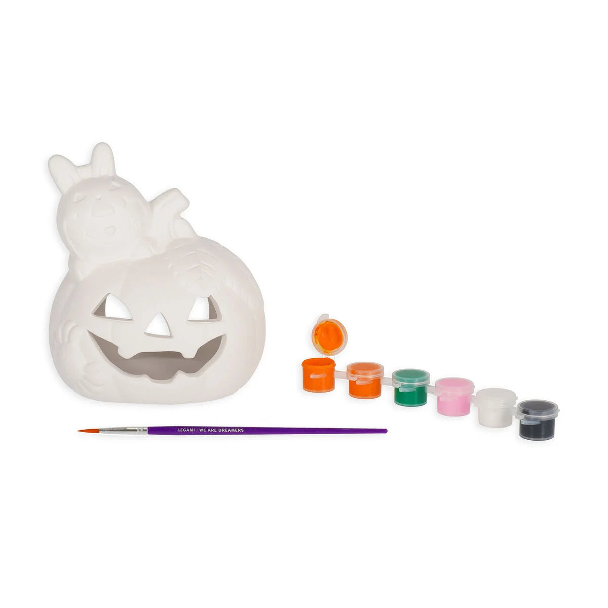 Legami Halloween Kit Crea Portacandela Paint Your Halloween – Ceramica Coniglietto da Dipingere