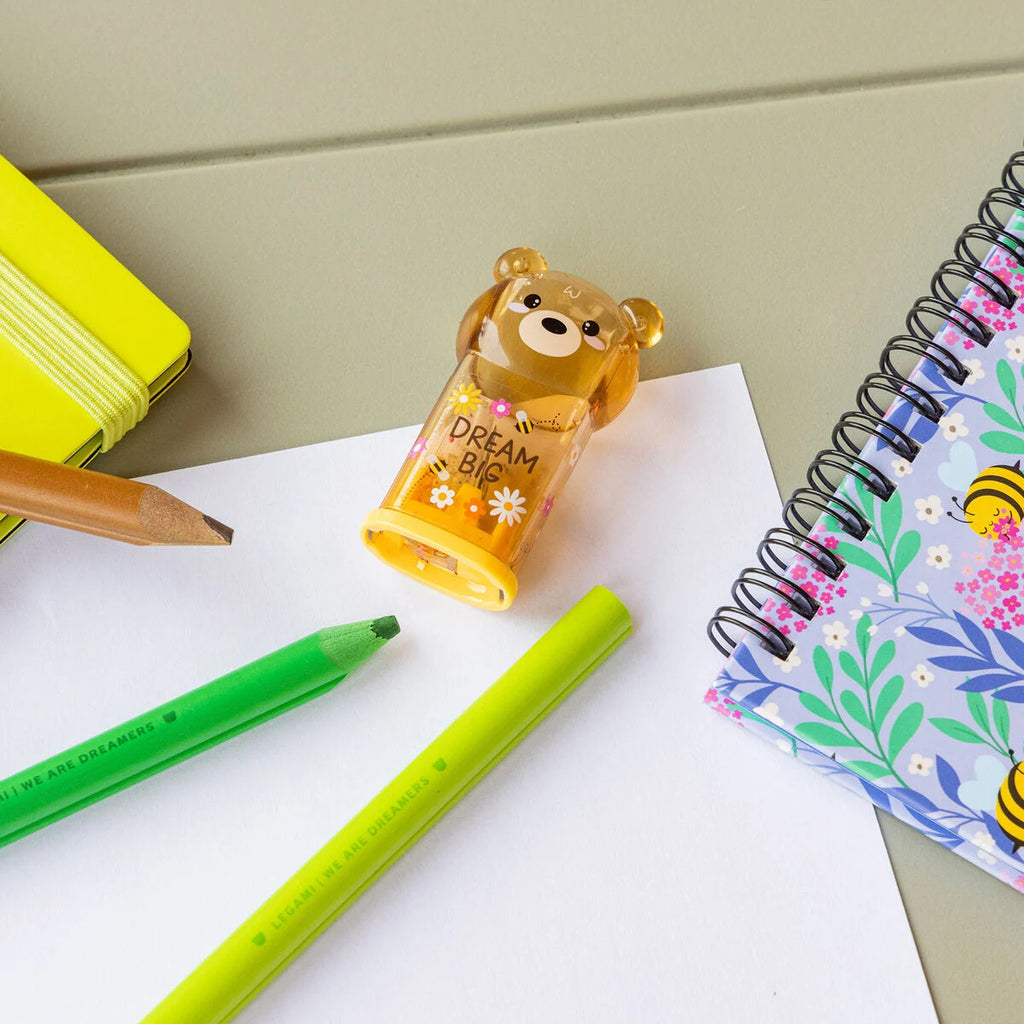 Temperino con Contenitore Legami Teddy Bear | Un Foro, Serbatoio Trucioli