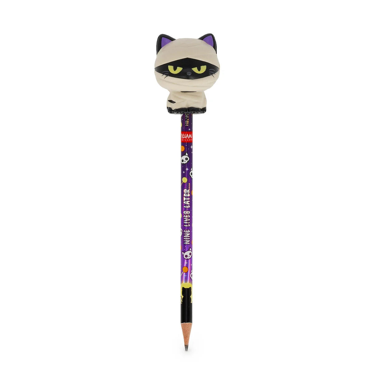 Legami Halloween Matita con Antistress Halloween Mummy Cat "Nine Lives Later" - Squeezies