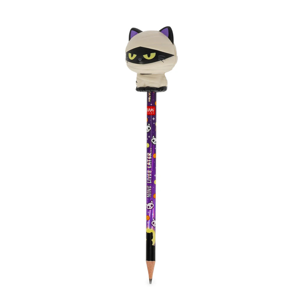Legami Halloween Matita con Antistress Halloween Mummy Cat "Nine Lives Later" - Squeezies