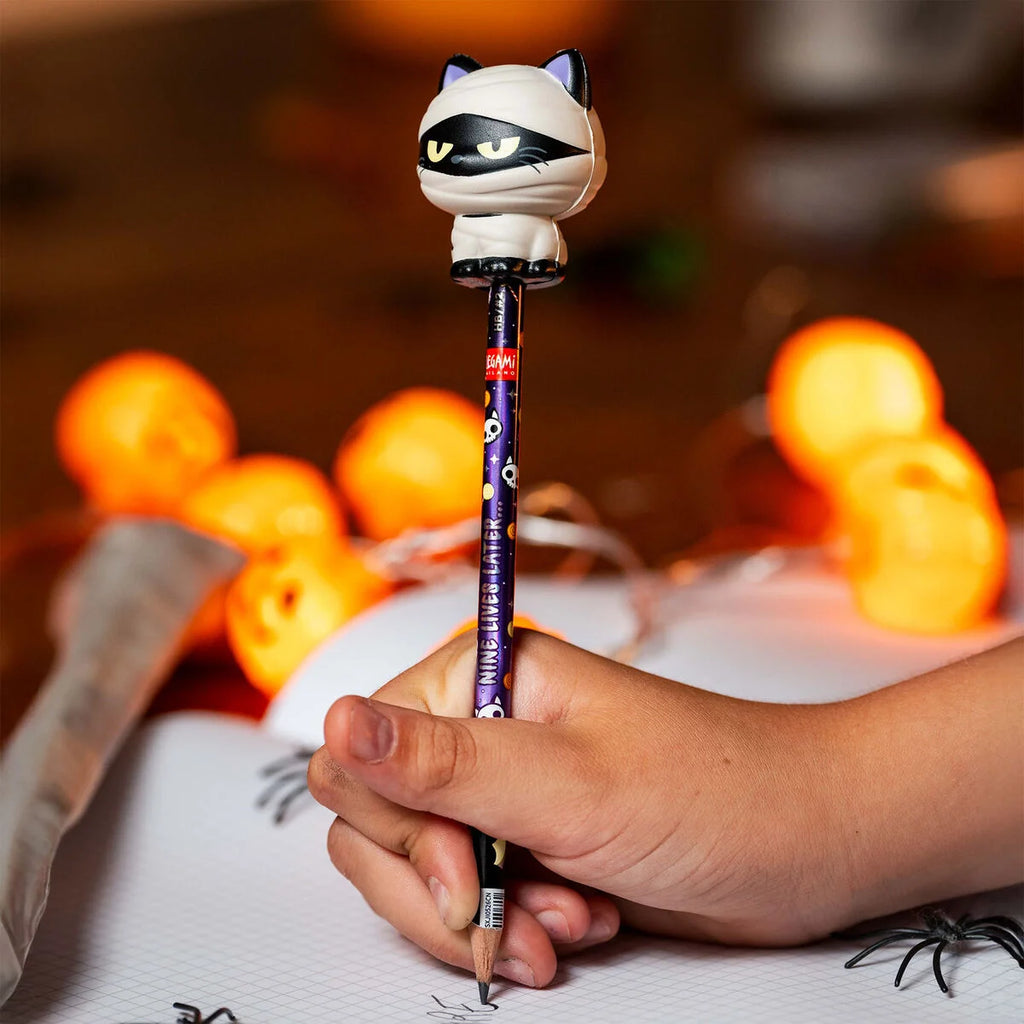 Legami Halloween Matita con Antistress Halloween Mummy Cat "Nine Lives Later" - Squeezies