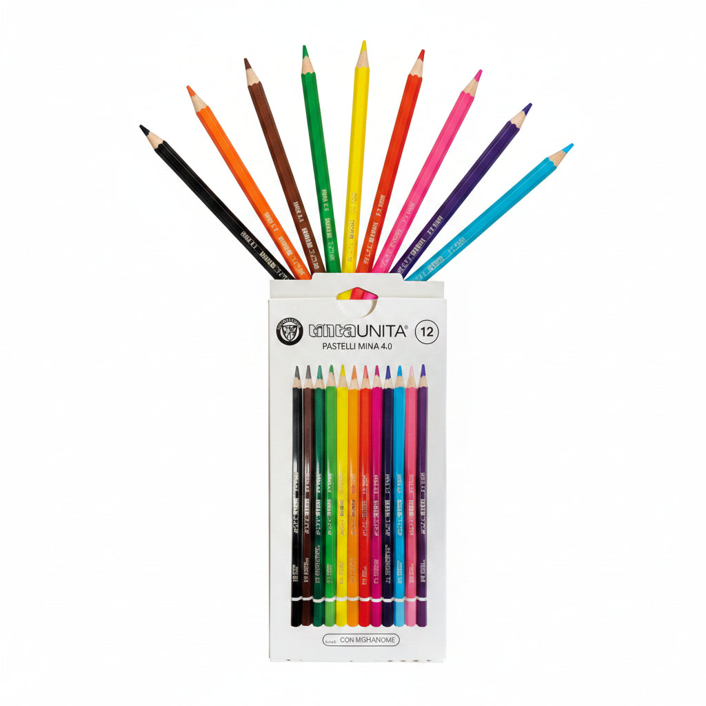 Pastelli in Legno Tinta Unita – Mina 4.2mm, Fusto Colorato (12/18/24/36 colori)