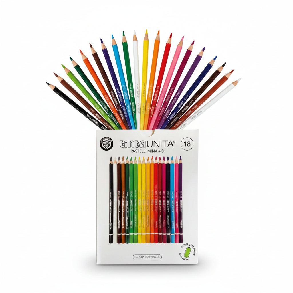 Pastelli in Legno Tinta Unita – Mina 4.2mm, Fusto Colorato (12/18/24/36 colori)