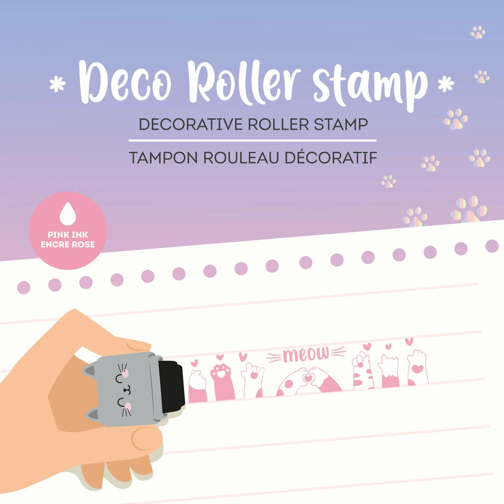 Timbro Decorativo a Rullo Legami Roller Stamp | 300m di Pattern, 3 Fantasie Kawaii