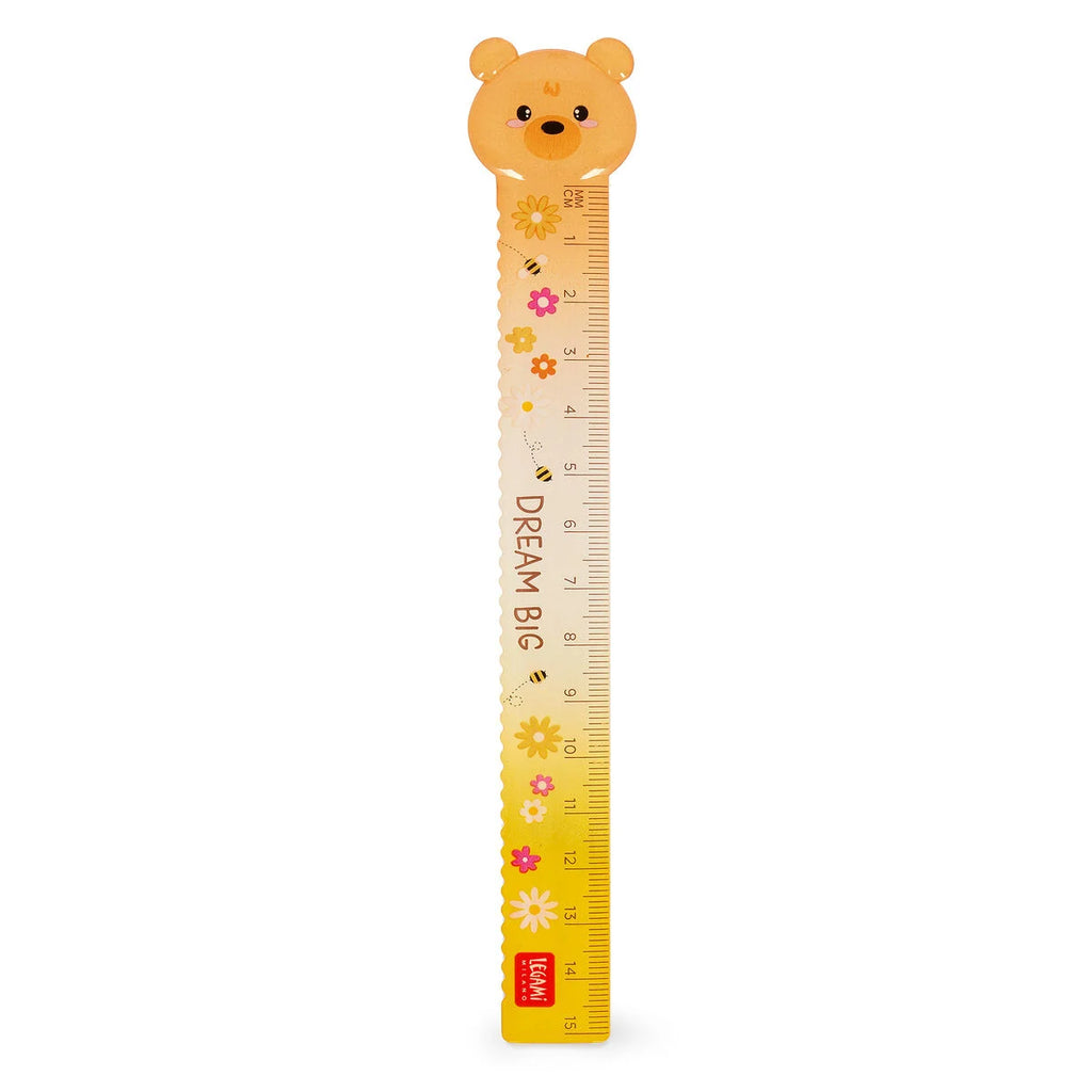 Righello 15cm Legami Teddy Bear | In Plastica, Perfetto per Astuccio e Scuola
