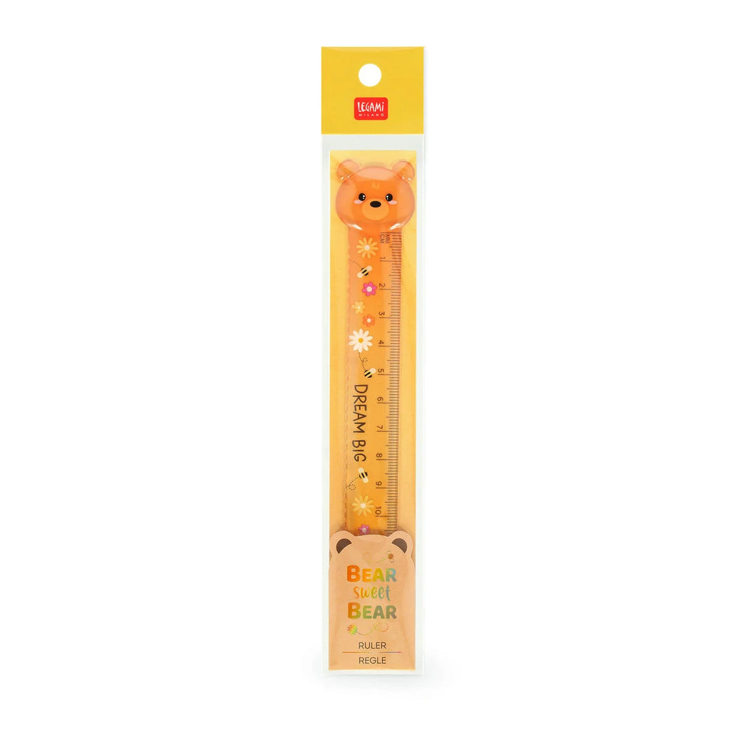 Righello 15cm Legami Teddy Bear | In Plastica, Perfetto per Astuccio e Scuola