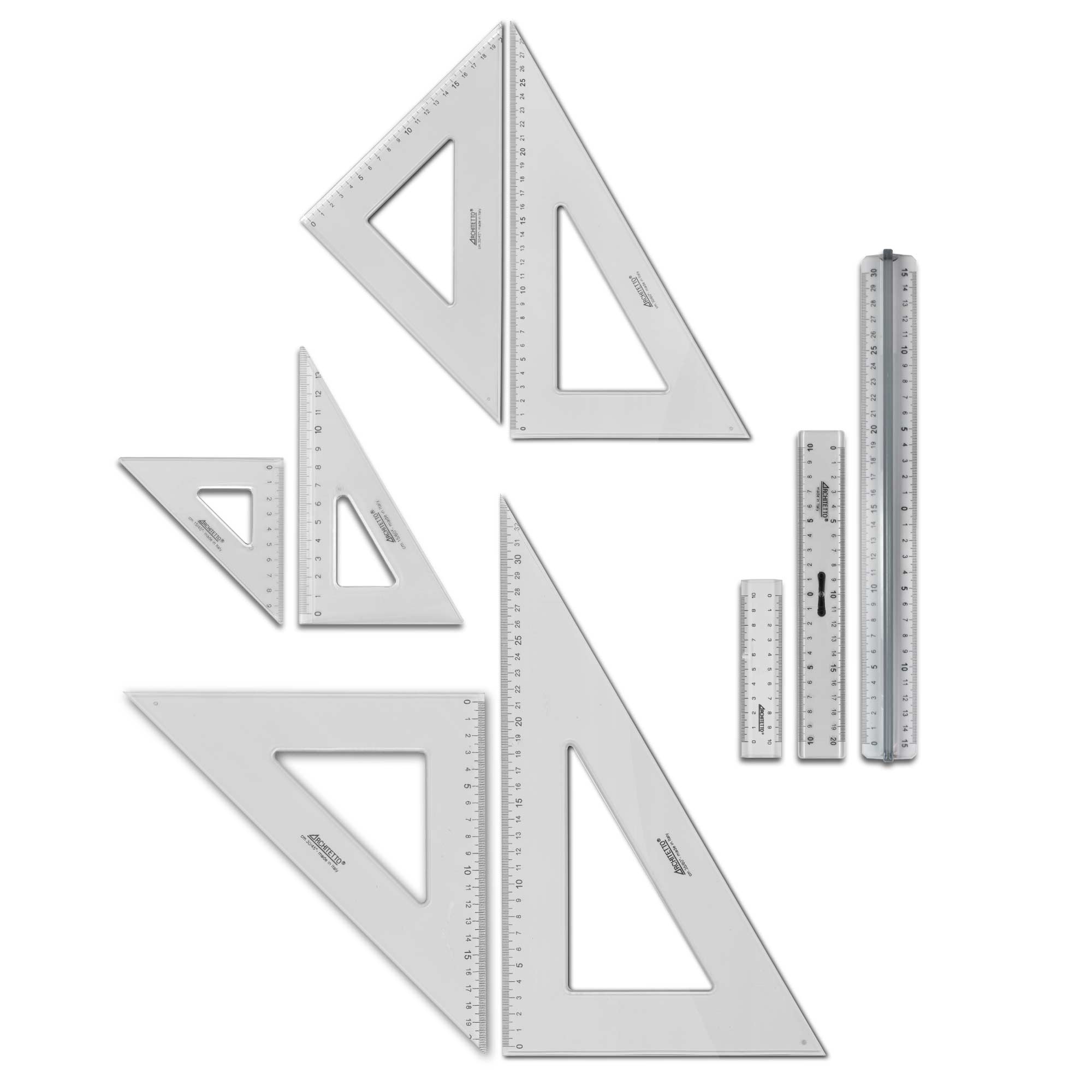 Tinta Unita Squadra da Disegno Architetto 30 cm Kristall-K – 45° o 60°