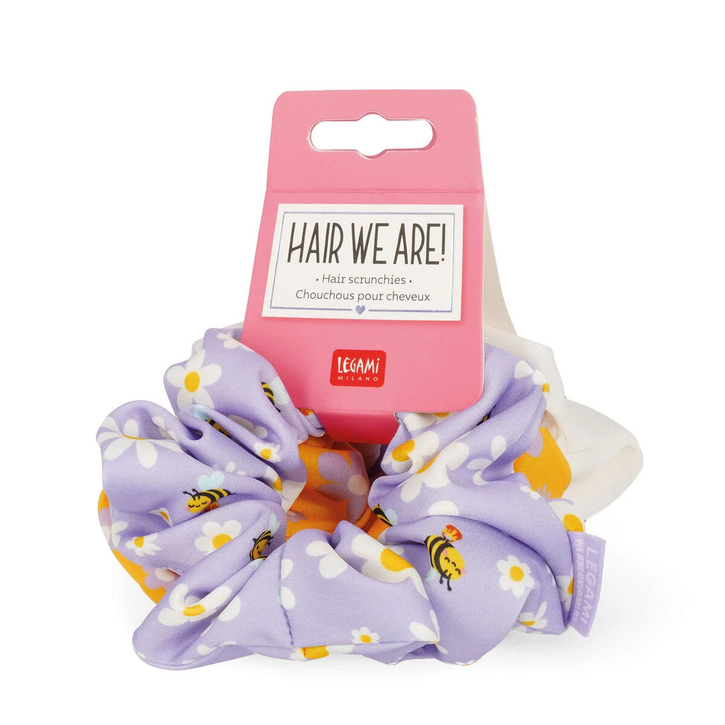 Legami Hair We Are Bee – Set 3 Elastici per Capelli in Raso Satinato