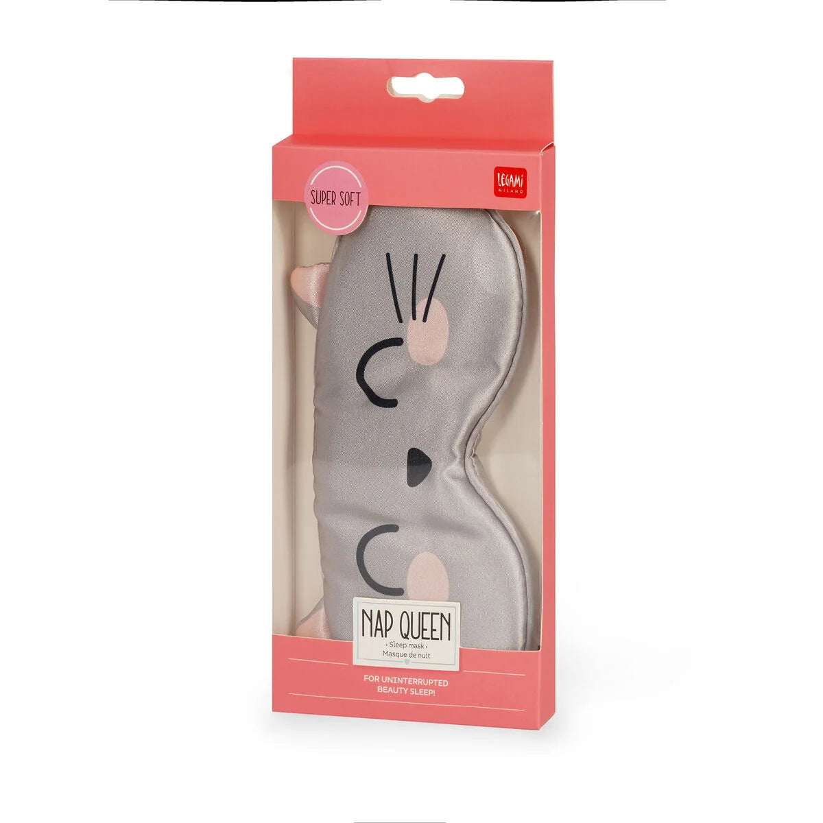 Legami Nap Queen Kitty – Mascherina da Notte Morbida e Riutilizzabile
