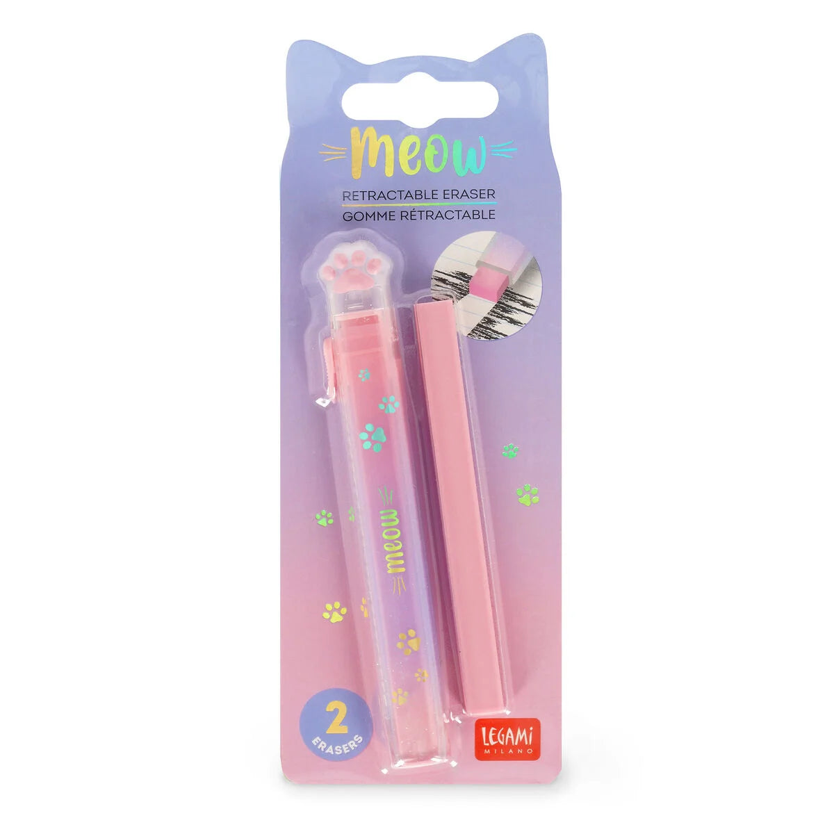 Legami: Gomma Retrattile con Ricarica - Meow