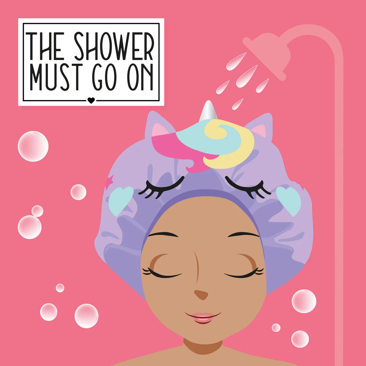 Legami The Shower Must Go On Unicorn – Cuffia da Doccia Impermeabile e Riutilizzabile