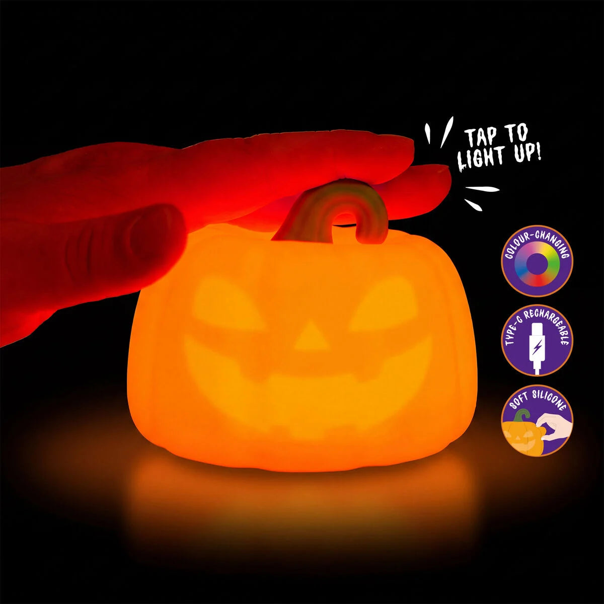 Legami Halloween Luce LED Notturna Zucca Soft Dreams – Silicone Touch Ricaricabile