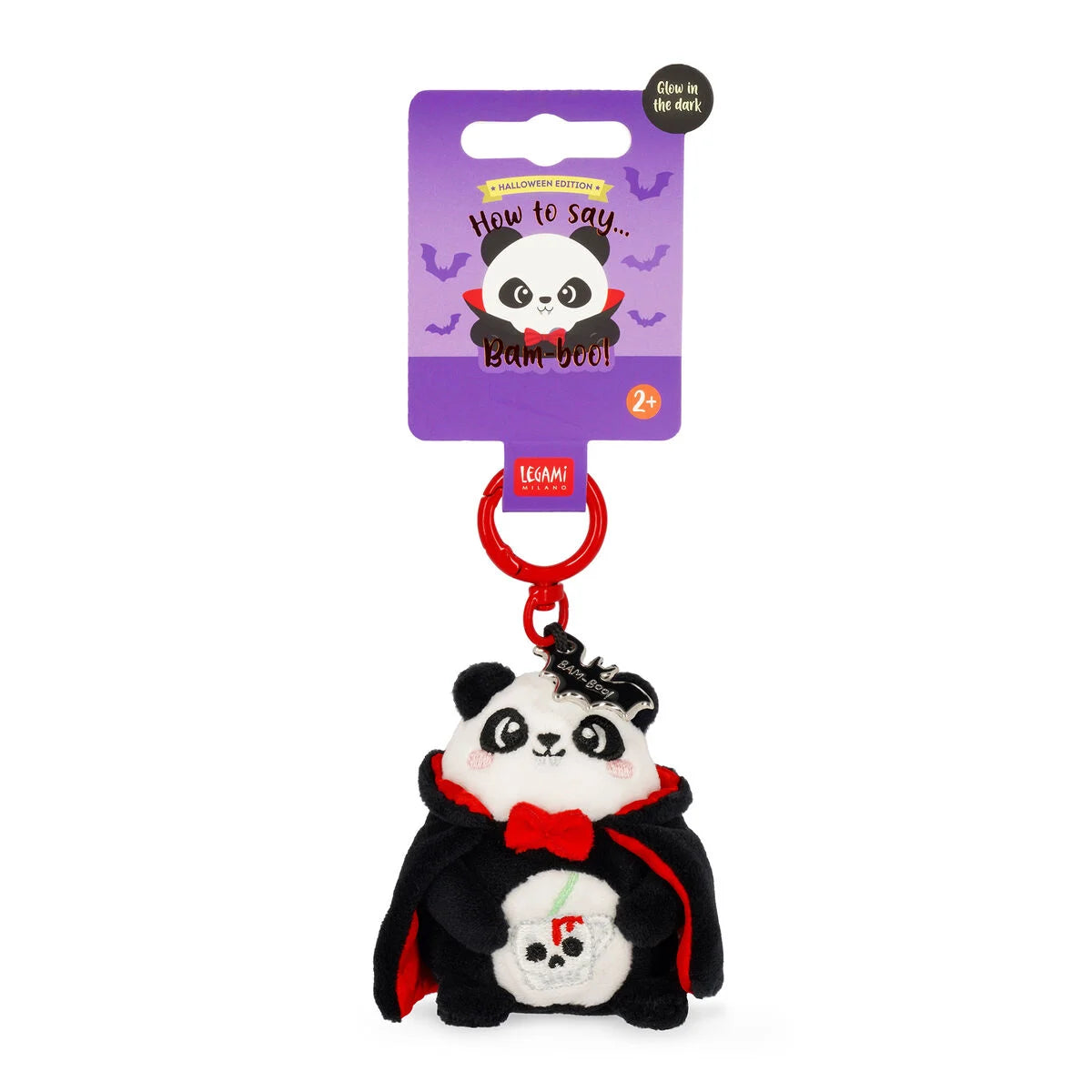 Legami Halloween Portachiavi Peluche Panda Bam-Boo Tiny Super Soft – Ciondolo Inciso