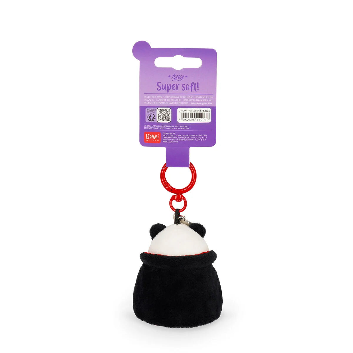 Legami Halloween Portachiavi Peluche Panda Bam-Boo Tiny Super Soft – Ciondolo Inciso
