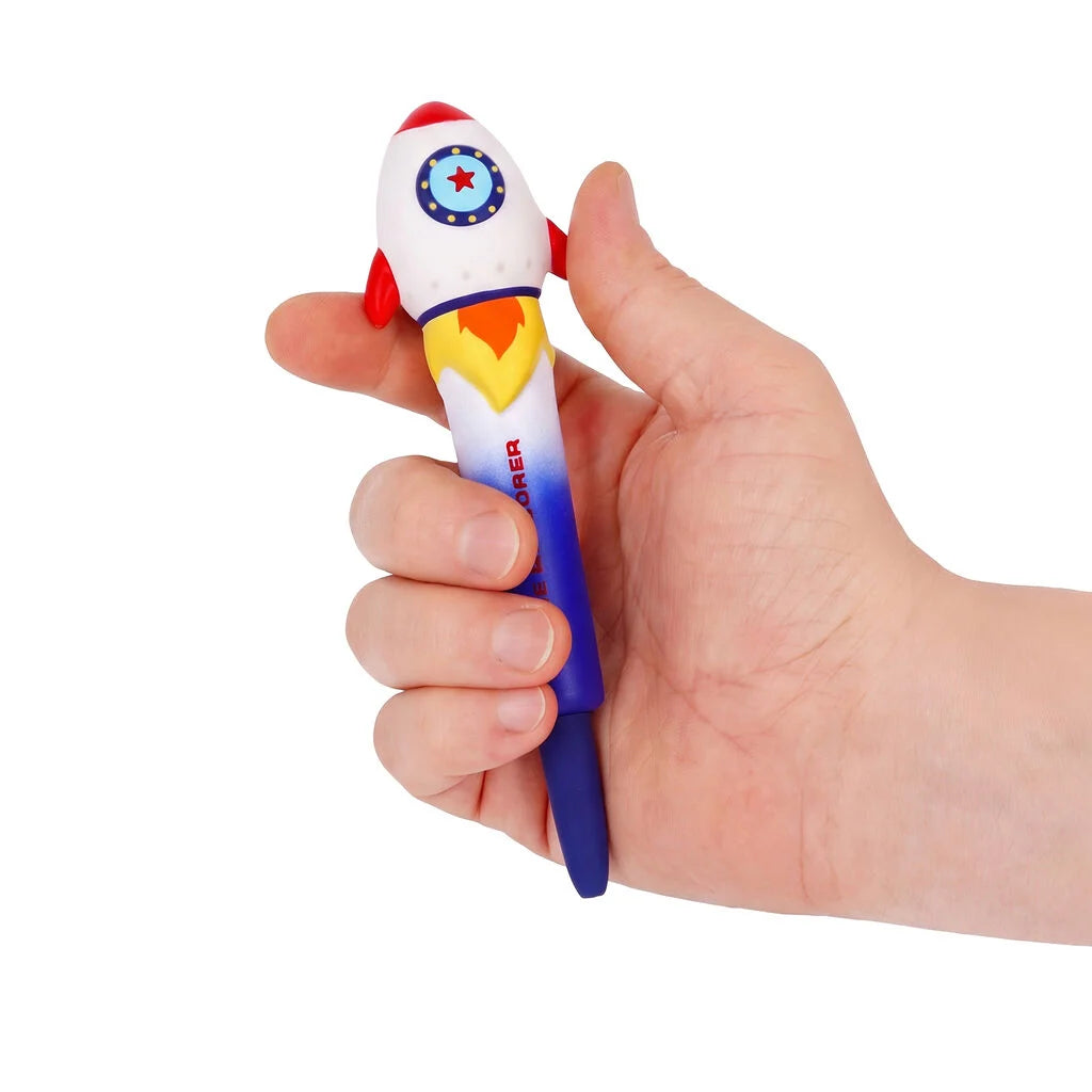 Legami - Penna Gel Antistress Squeezies Rocket “Space Explorer” 0,5 mm