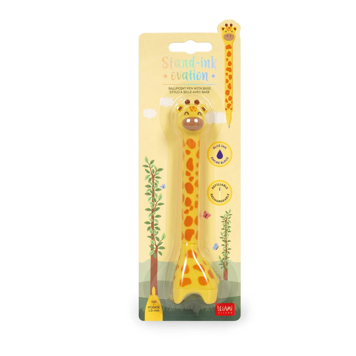 Penna a Sfera con Base Stand-Ink Ovation Giraffa – Legami