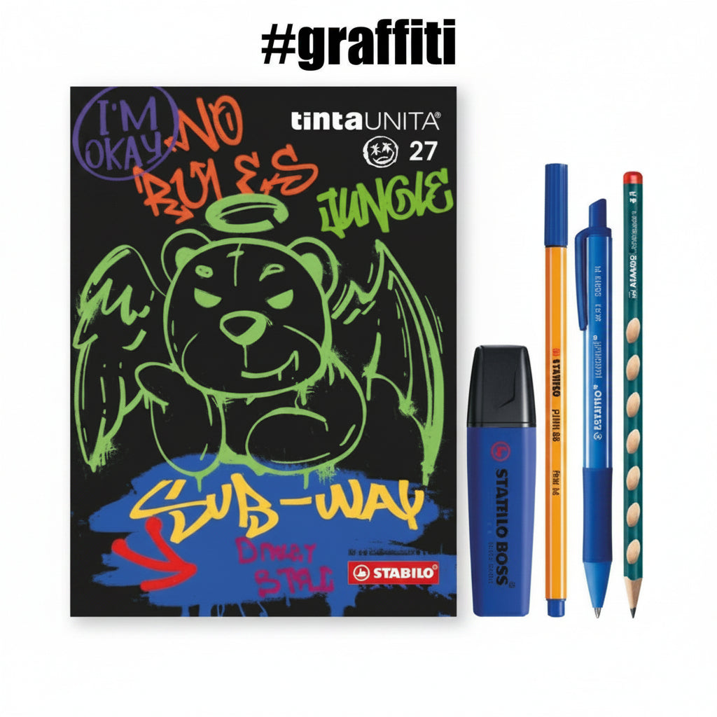 Diario Scolastico 12 Mesi Datato + Bustina con prodotti Stabilo 2026/2027 - Tinta Unita Stabilo