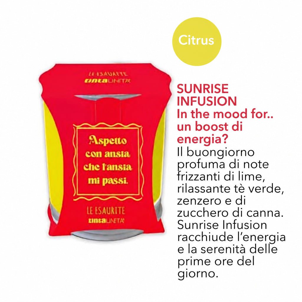 Tinta Unita - Candela Profumata Le Esaurite Tinta Unita 170gr con Frasi Iconiche