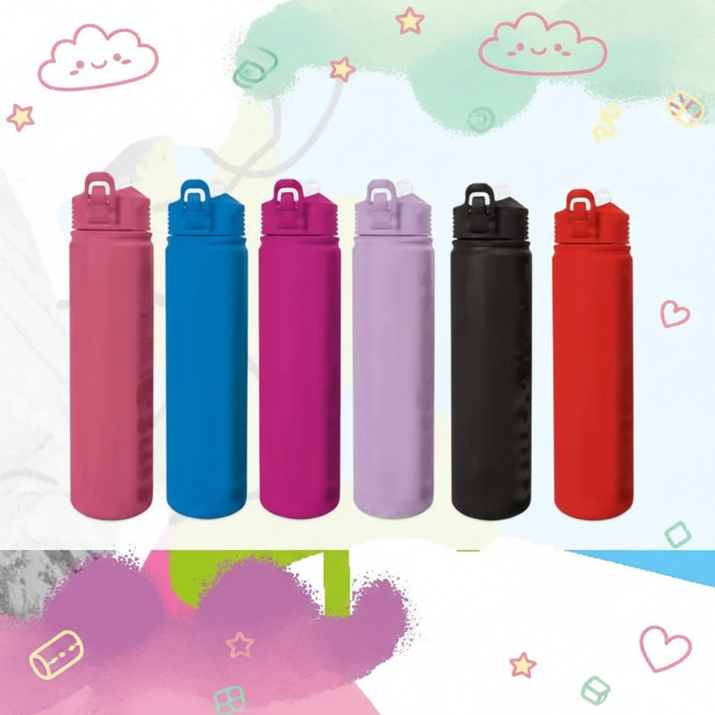 Borraccia Termica XL 1000ml con Cannuccia – Tinta Unita Excellent | Confezione Regalo