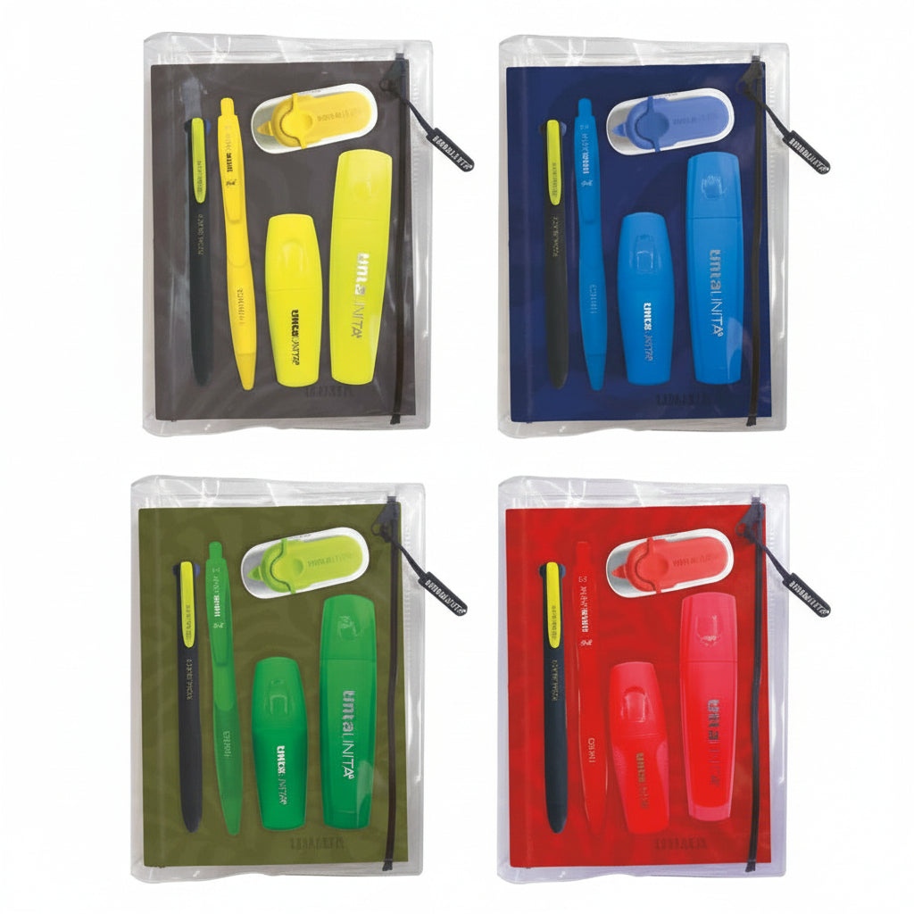 Diario Datato 12 Mesi Tinta Unita 2026-2027 con Sovracoperta PVC e Stationery