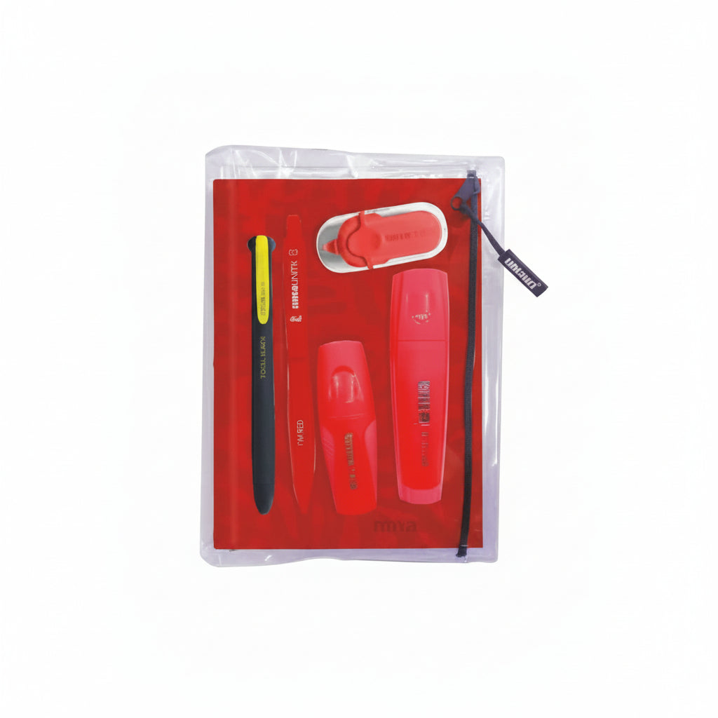Diario Datato 12 Mesi Tinta Unita 2026-2027 con Sovracoperta PVC e Stationery