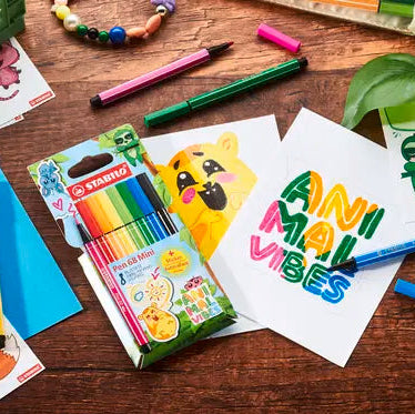 Stabilo: Pennarello STABILO Pen 68 Mini Animal Vibes Astuccio con 8 colori