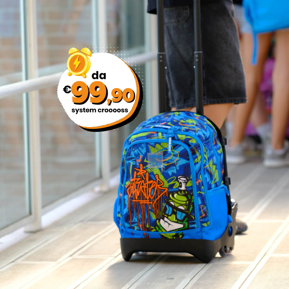 Tinta Unita Teen: Trolley Croooss System con zaino staccabile