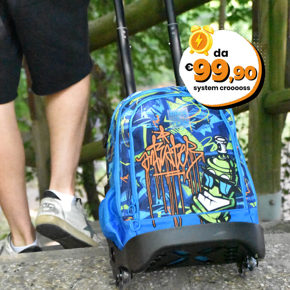 Tinta Unita Teen: Trolley Croooss System con zaino staccabile