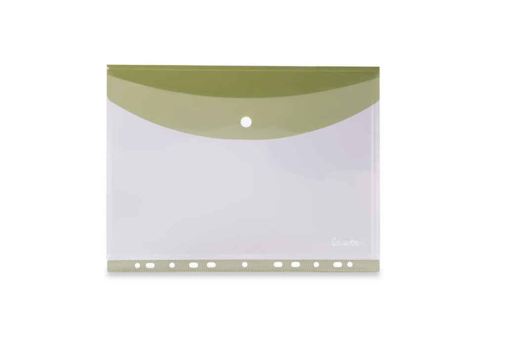 Porta documenti A4 con bottone orizzontale