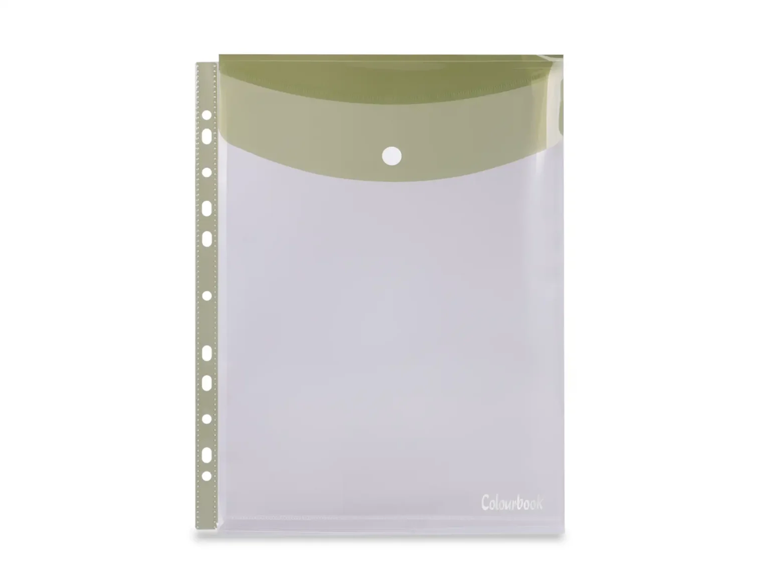 Porta documenti A4 con bottone verticale