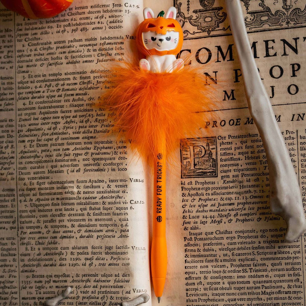 Legami Halloween Penna a Sfera Luminosa - Pumpkin Bunny - Writing is Magic