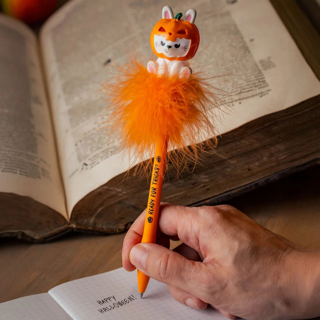 Legami Halloween Penna a Sfera Luminosa - Pumpkin Bunny - Writing is Magic