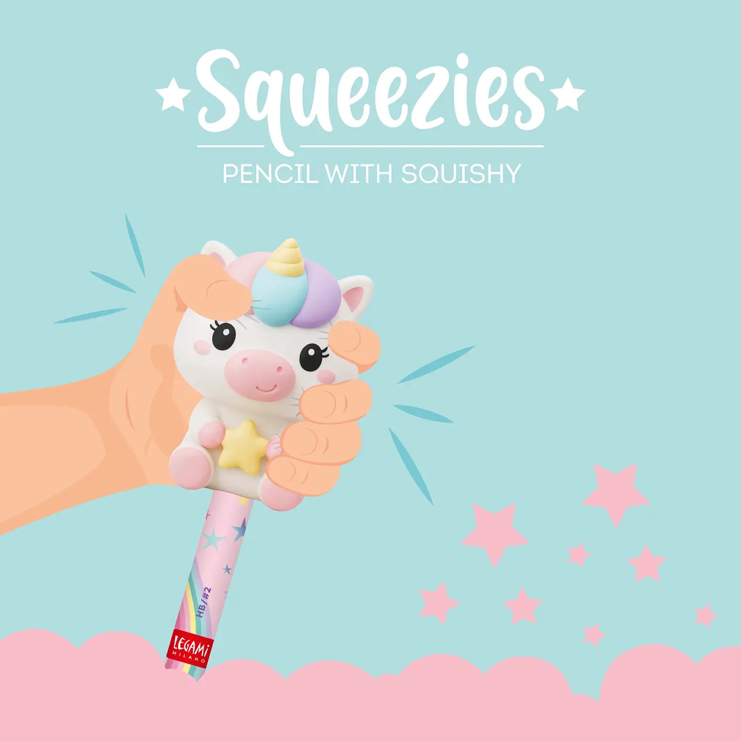 Matita con Squishy Unicorno Legami Squeezies
