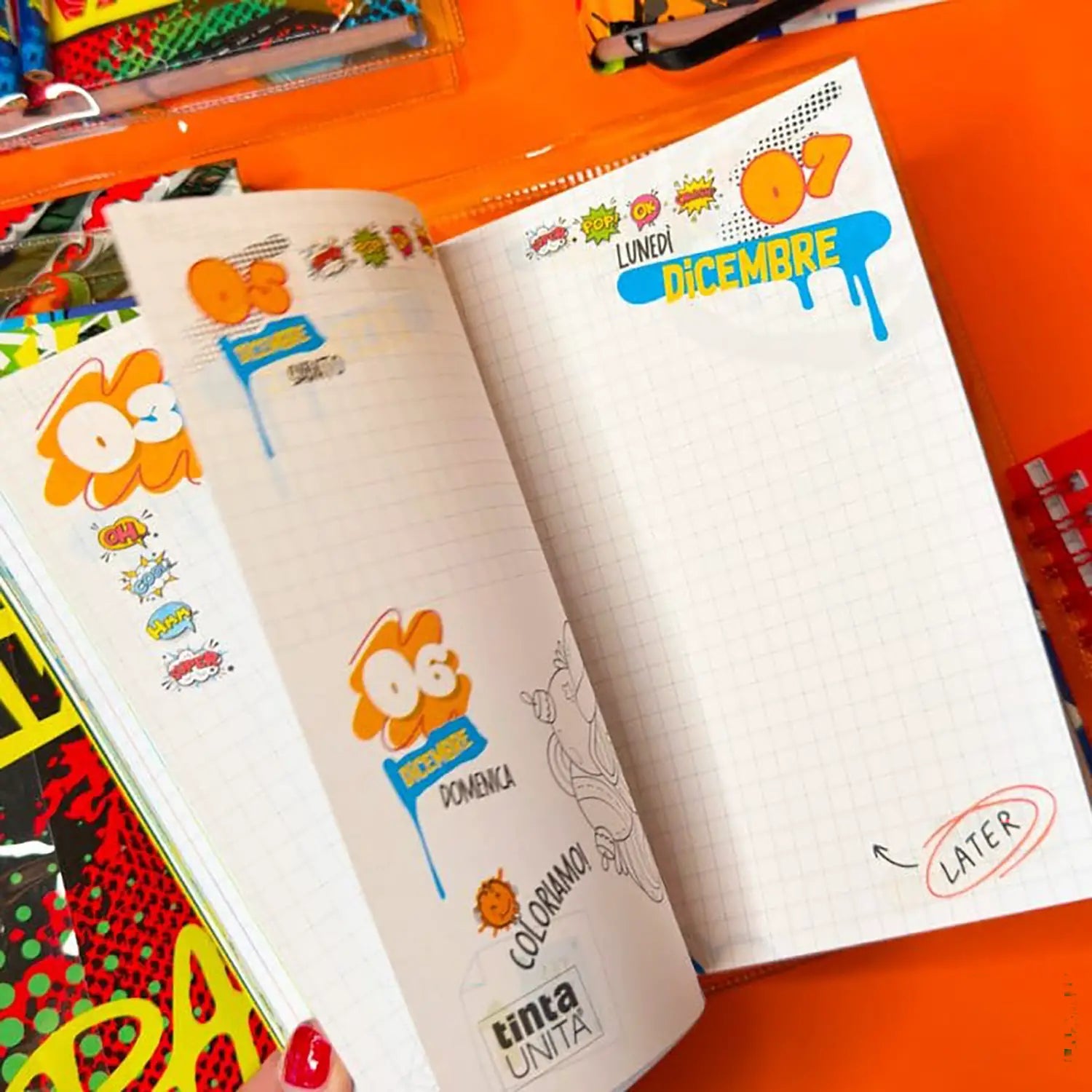Tinta Unita Young Diario Scolastico 12 Mesi Datato Raptor 2026/2027 – Set Penne e Matite Incluso