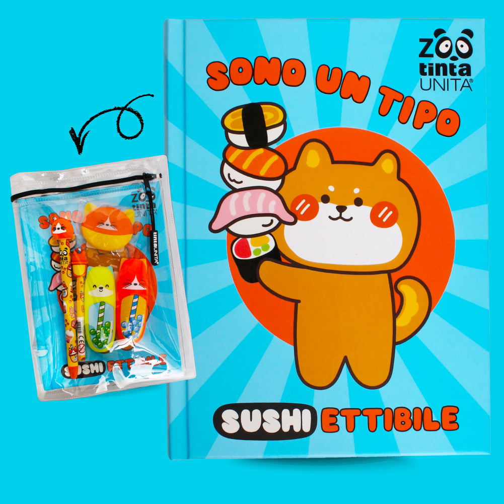 Diario Datato  12 Mesi Tinta Unita Zoo 2026-2027 con Sovracoperta PVC e Stationery