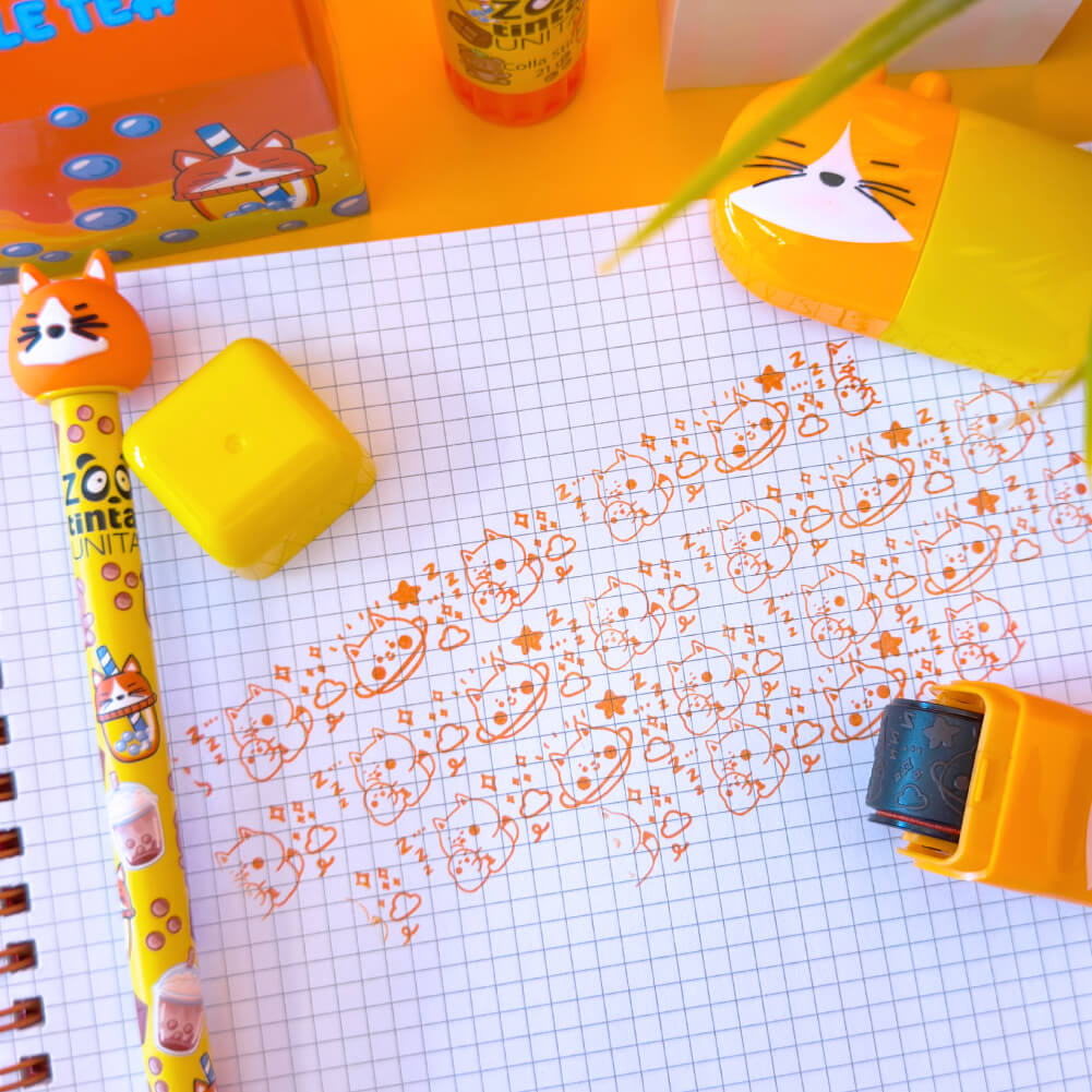 Set 2 Timbrini a Rullo Bubble Tea – Tinta Unita Zoo