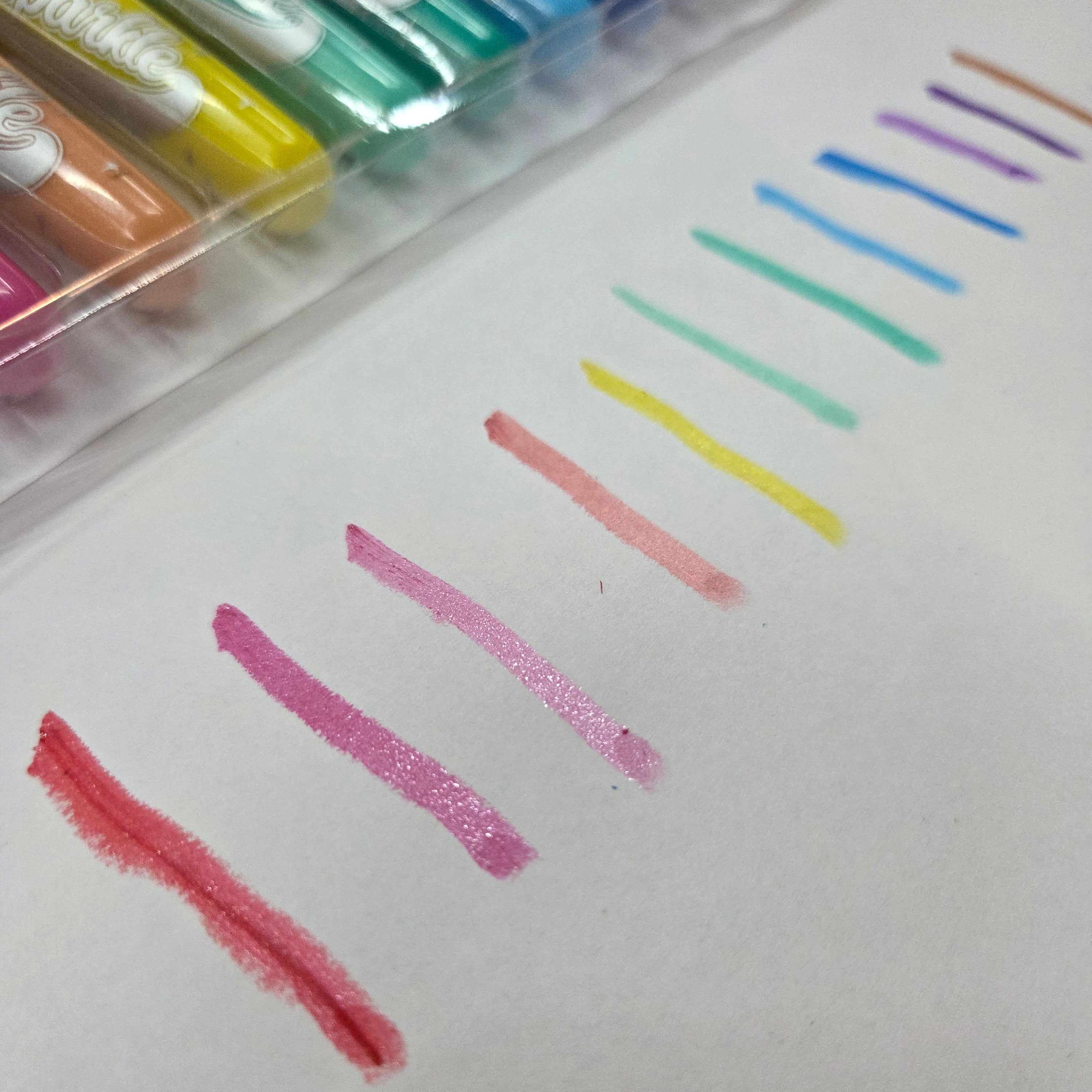 Tinta Unita Kids: Pastelli a Cera Profumati Sparkle 12 Colori – Perlescenti