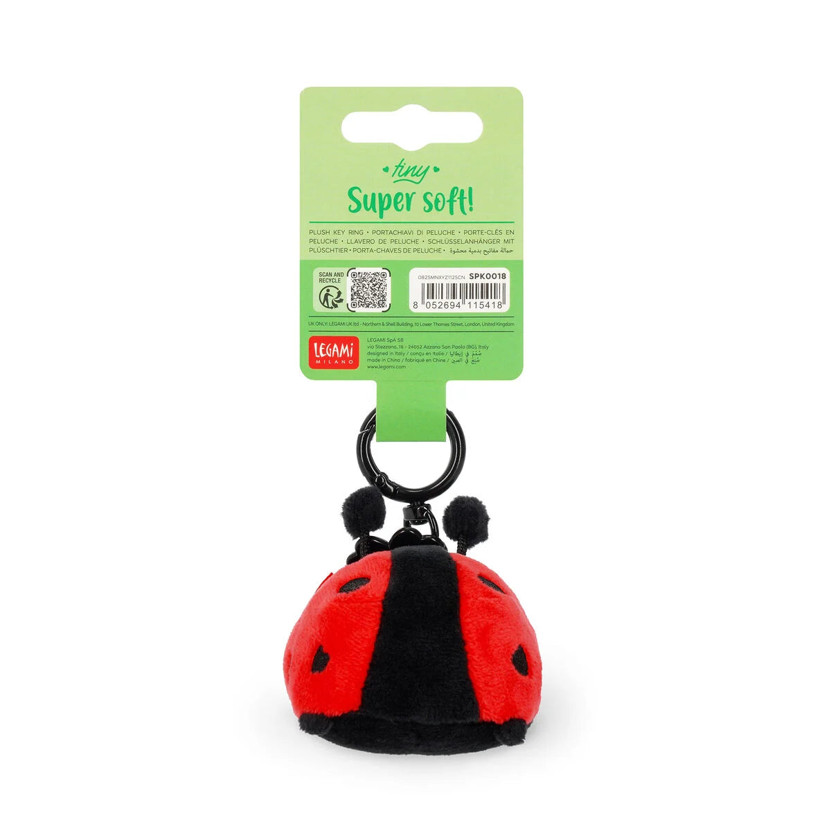 Legami: Portachiavi di Peluche Ladybug - Tiny Super Soft!