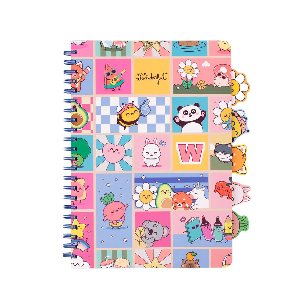 Mr.Wonderful Quaderno A4 Spiralato con 5 Divisori Wonder Comic