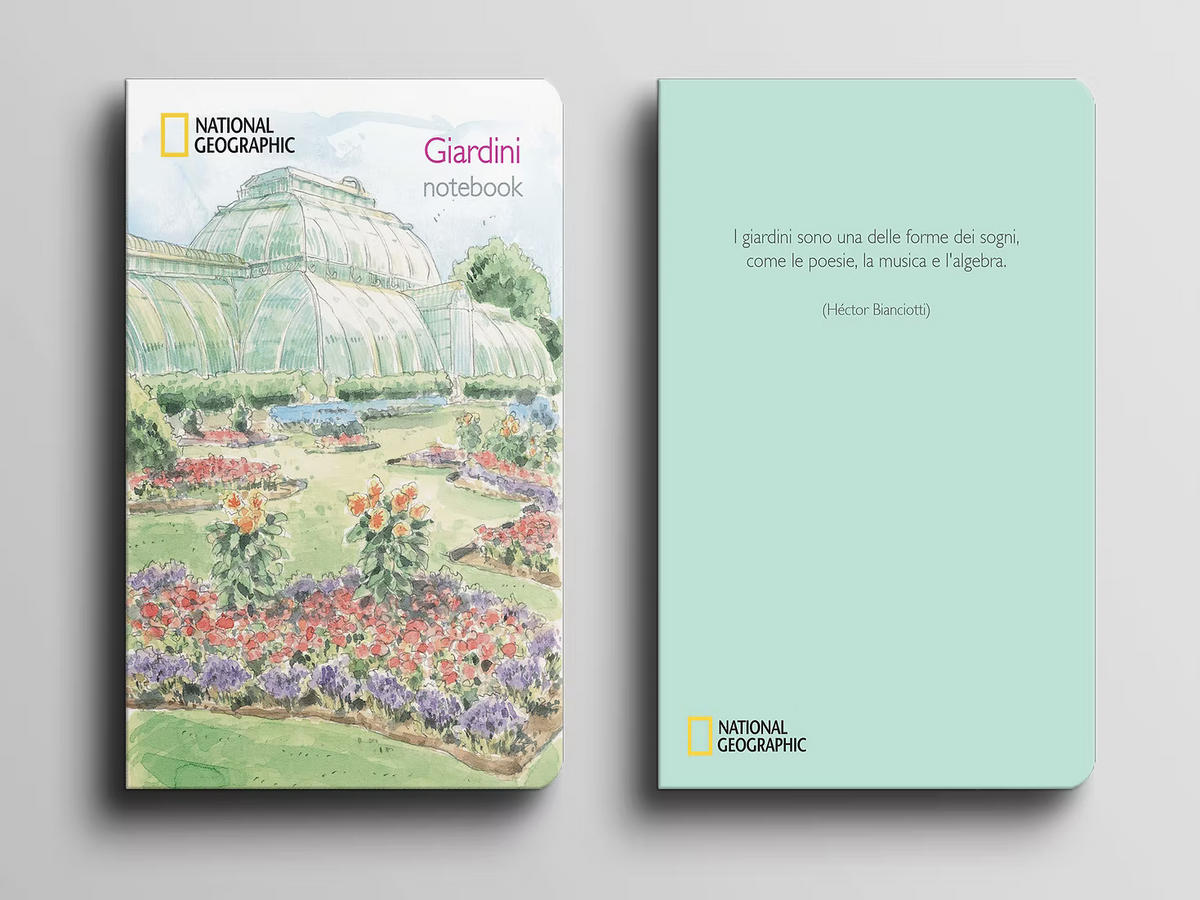 White Star - Notebook Giardini Acquerelli National Geographic 14,5×21 cm