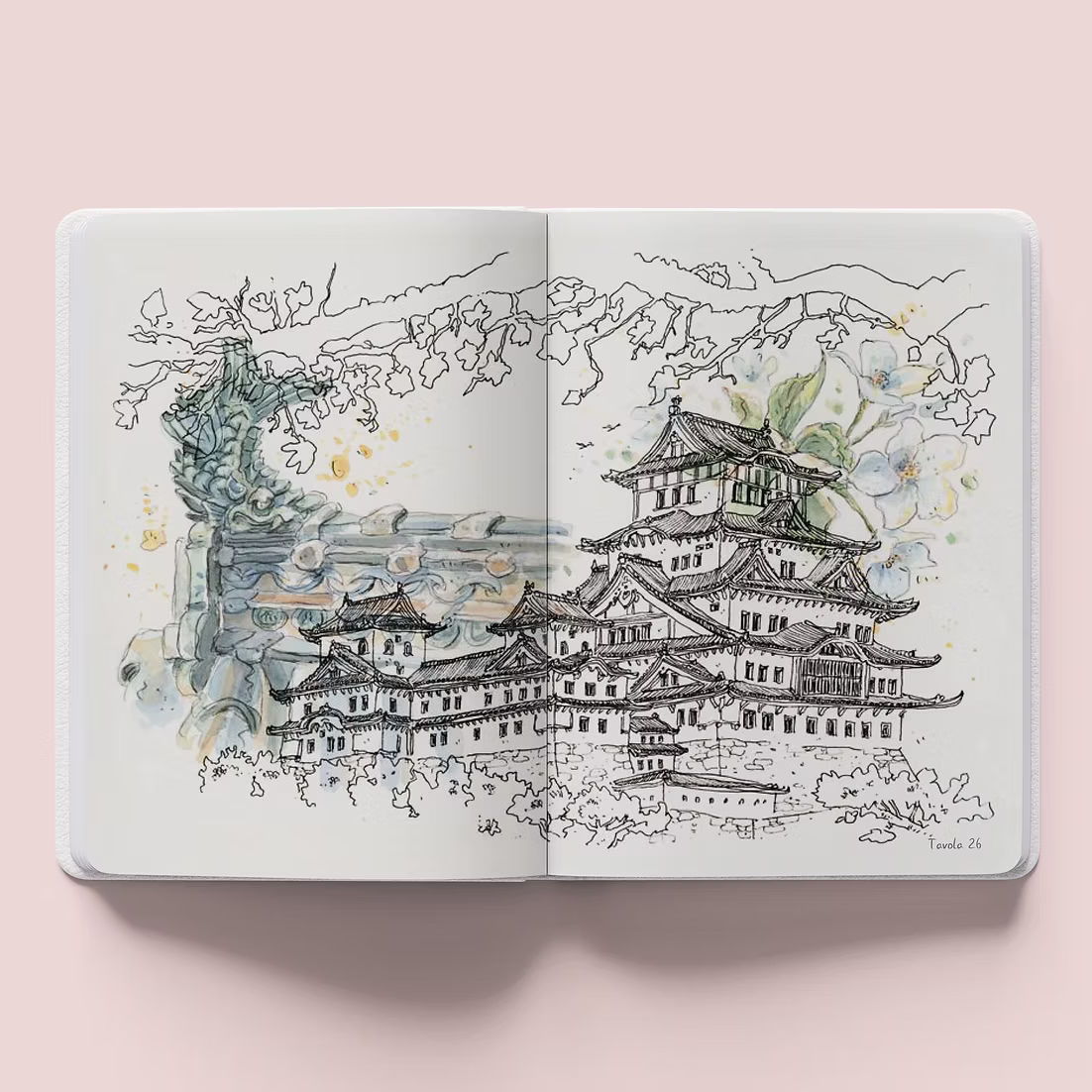 White Star - Notebook Giappone Acquerelli National Geographic 14,5×21 cm