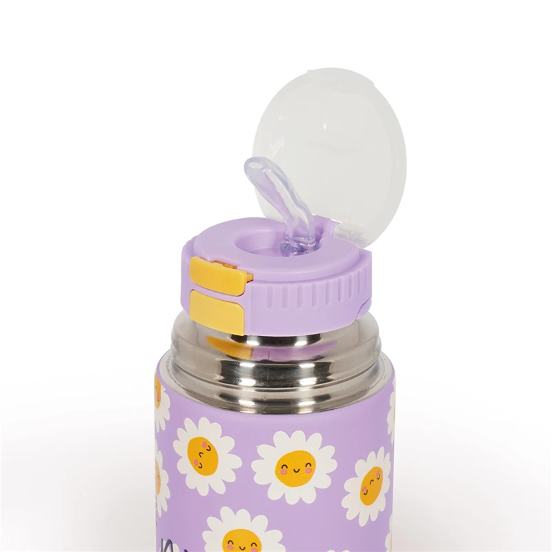 Legami - Borraccia Termica Daisy 500 ml con Tazzina e Tappo 3 in 1