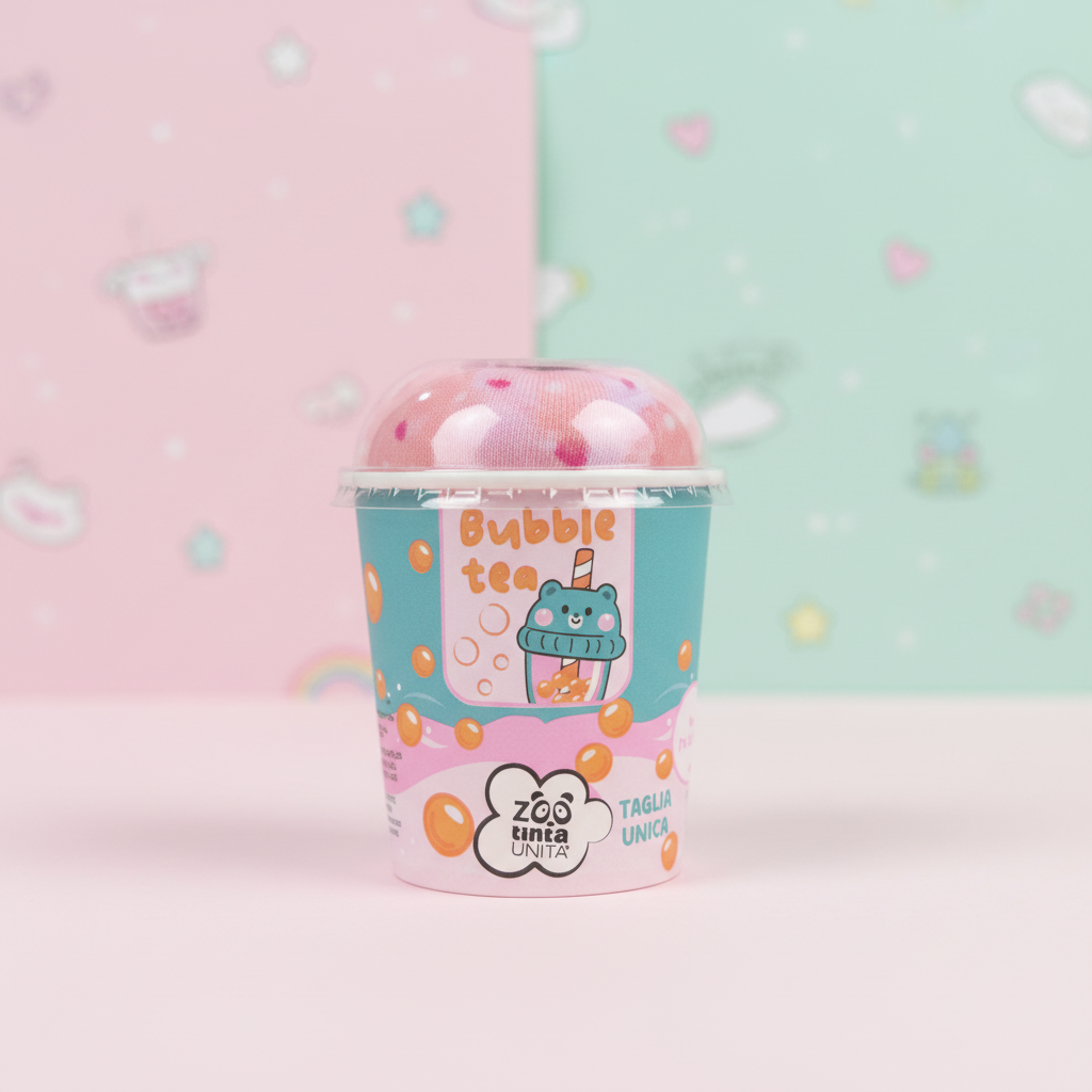 Tinta Unita Zoo - Calzini Kawaii Bubble Cup
